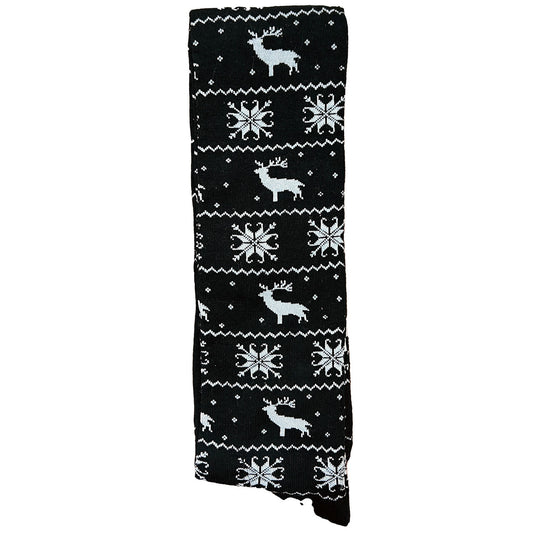 Knee high Christmas socks black