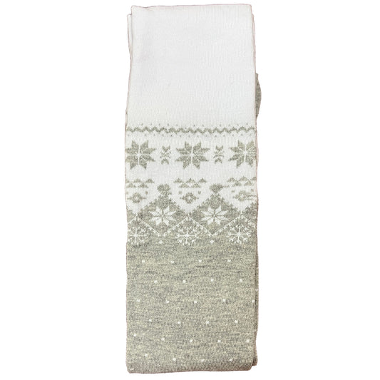 Knee high Christmas socks white and light grey