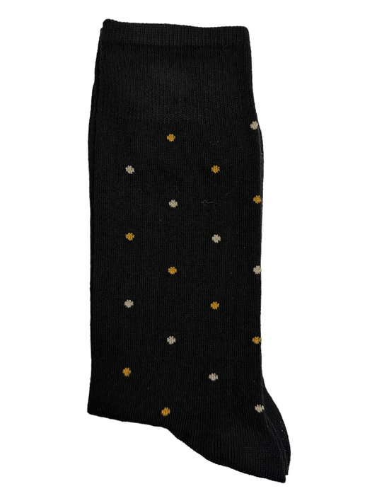 Suit Socks Yellow and White Dots (Mens)