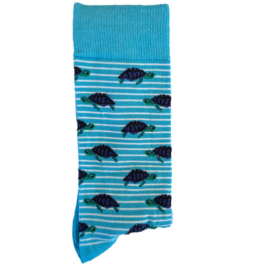 Blue Sea Turtles Socks (Mens)