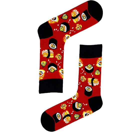 Sushi Lovers Red Socks (Unisex)