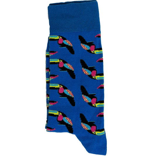 Fly into vibrant fashion with our Men's Toucan Colorful Birds Socks! These socks feature playful toucans in a burst of colorful hues, creating a tropical and lively design. Crafted for comfort and style, these socks are perfect for those who want to make a bold statement with their sock game. Stride with flair and embrace the tropical vibes with our Toucan Colorful Birds Socks. Elevate your sock collection—order your pair today for a touch of exotic charm!