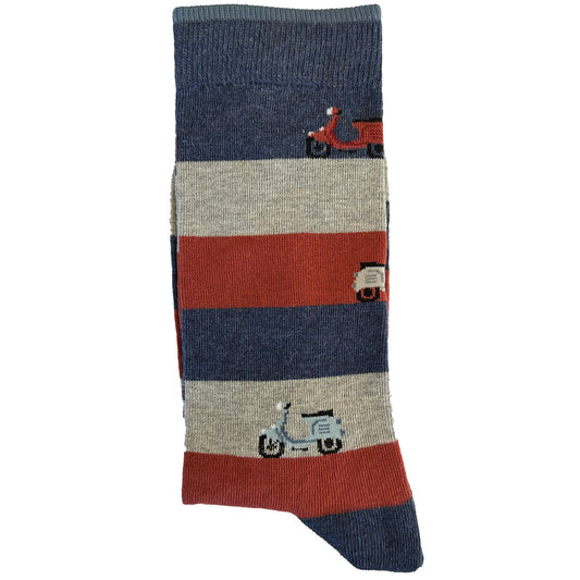 Cruise into classic cool with our Men's Vespa Scooter Socks! These socks feature a stylish Vespa scooter design, capturing the essence of urban sophistication. Against a timeless backdrop, these socks are crafted for comfort and flair. Perfect for those who appreciate a touch of vintage charm in their wardrobe. Stride with style and make a statement with our Vespa Scooter Socks. Add a dash of retro flair to your sock collection—order your pair today!