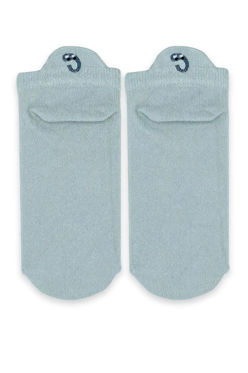 Short Grey Emoji Embroidered Socks (Women’s)