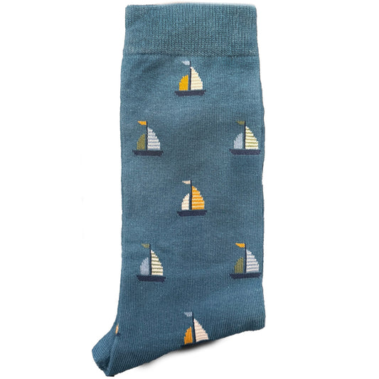 Set sail for style with our Sailboats Socks for Men! These socks feature a classic and nautical pattern of sailboats, adding a touch of maritime charm to your wardrobe. Crafted for comfort and flair, these socks are perfect for those who appreciate a seafaring-inspired element in their outfit.

Whether you're heading to the coast or just want to showcase your love for sailing, our Sailboats Socks for Men are the perfect accessory. Stride with confidence and let your feet embark on a stylish journey.

Step i