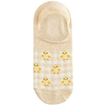 Introducing No-Show Socks for Women – Chicks on a Beige Background!

Step into playful style and superior comfort with our women's no-show socks. Featuring adorable chicks on a soft beige background, these socks add a delightful touch to your footwear while staying hidden. Crafted from high-quality materials, they ensure a snug fit and all-day comfort. Perfect for any casual outfit, these no-show socks provide the ideal blend of invisibility and charm. Shop now and add a peep of joy to your wardrobe!