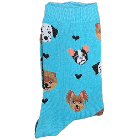 Blue Dog Love Socks (Women)