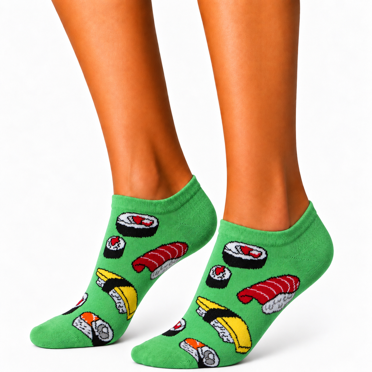 Sushi print ankle socks for women