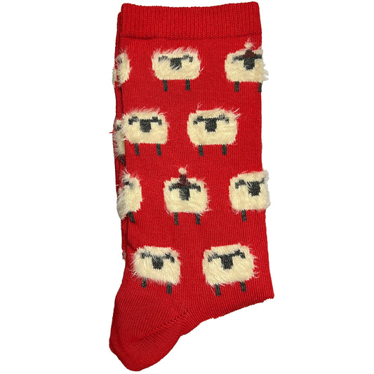 What happens if you keep on counting all sheep on this pair of socks? These little cute sheep socks will keep you warm and comfy!