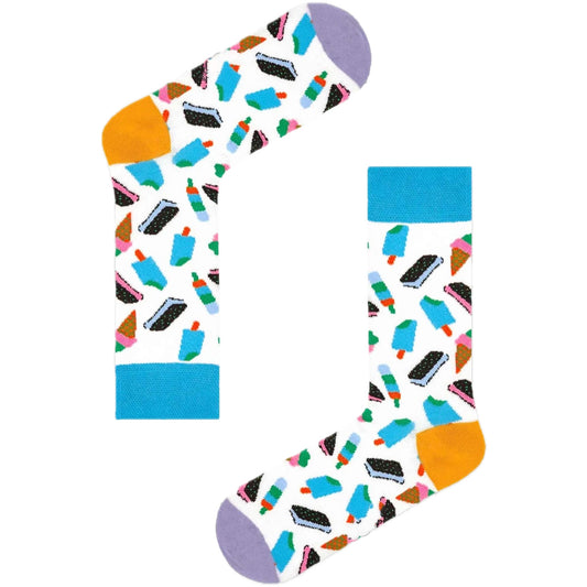 Ice Cream White Socks (Unisex)