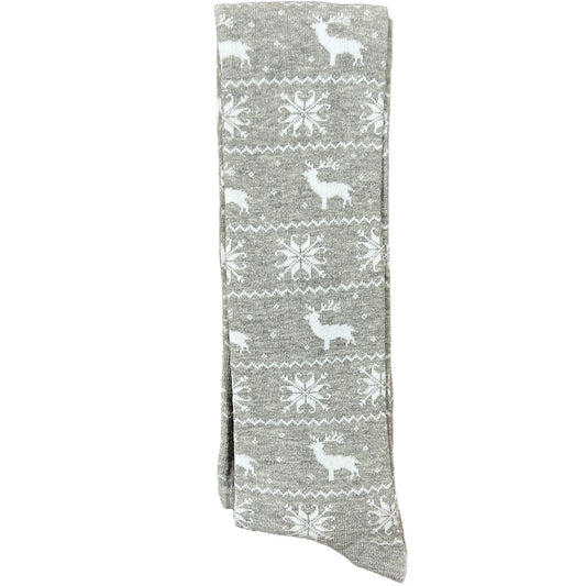 Knee high Christmas socks light grey