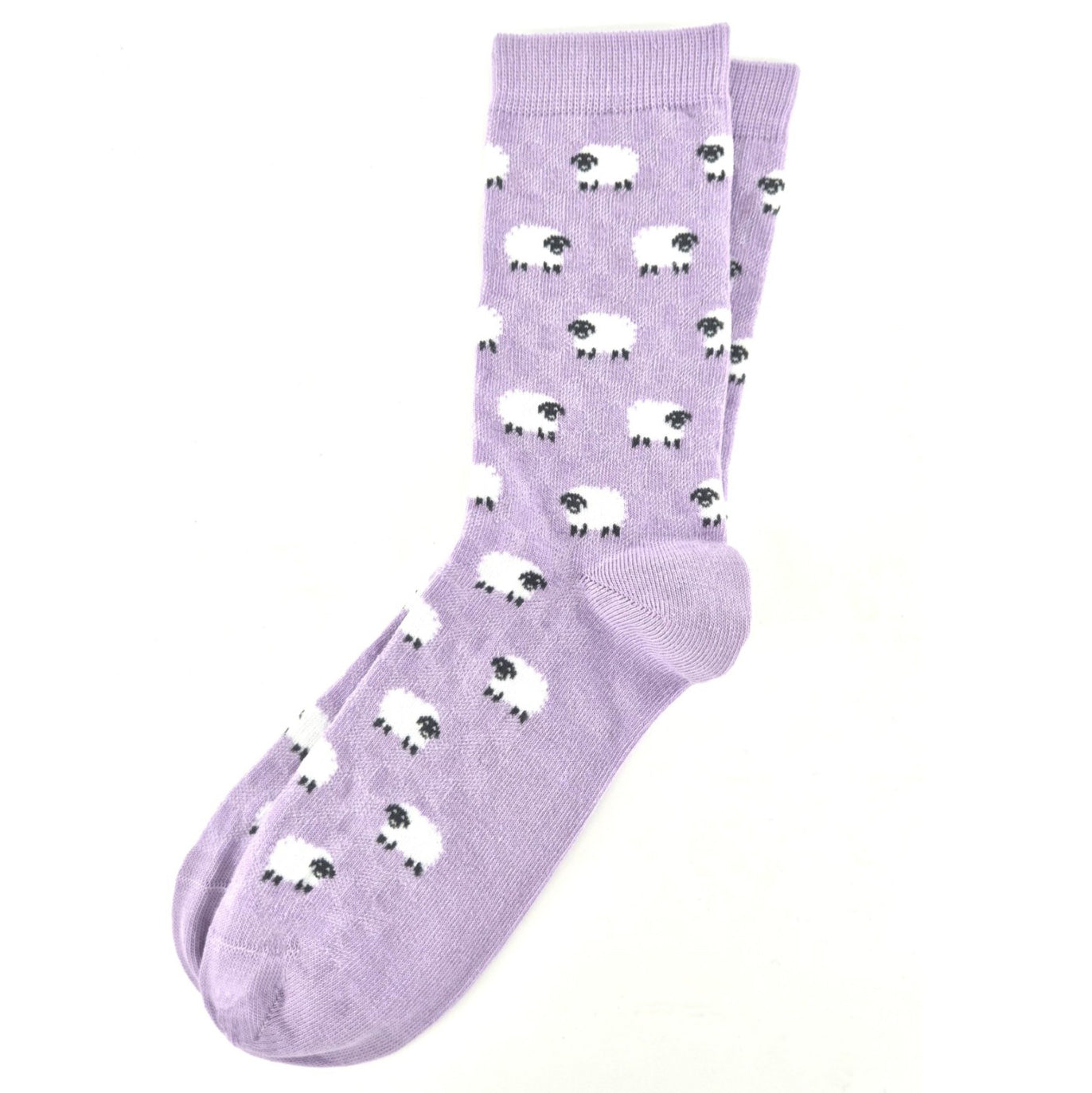 Lilac Sheep Crew Socks (Women)