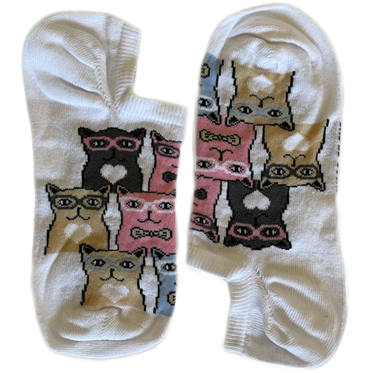 Nerdy Cats White Short (Women)