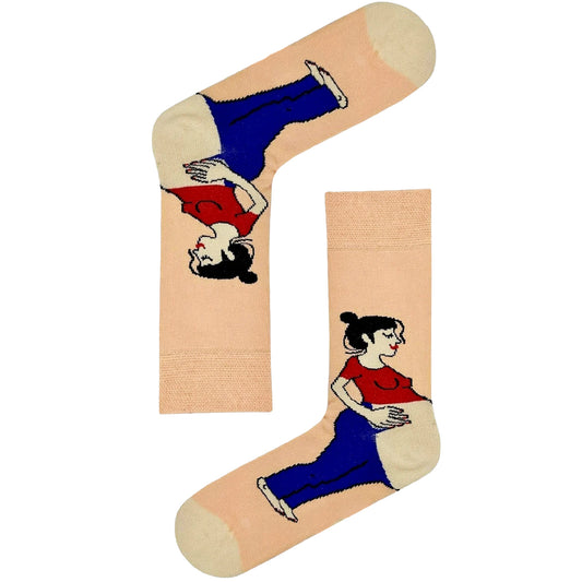 Pregnant Lady Belly Socks (Women's)
