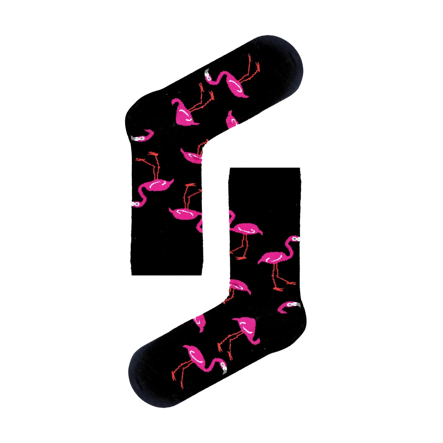 Flamingo Black Socks (Unisex)