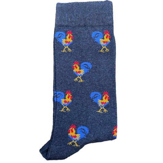 Wake up your style with our Men's Colorful Roosters Socks! These socks feature a vibrant and lively pattern of roosters in a variety of hues, adding a splash of color and personality to your ensemble.

Crafted for comfort and flair, these socks are the perfect choice for those who want to make a bold statement with their sock game. Whether you're a fan of farm life or just appreciate the lively energy of roosters, these Colorful Roosters Socks are a fun and stylish addition to your wardrobe.

Step into a wo