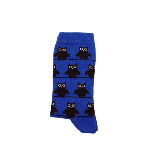 Cartoon Owls (Blue)