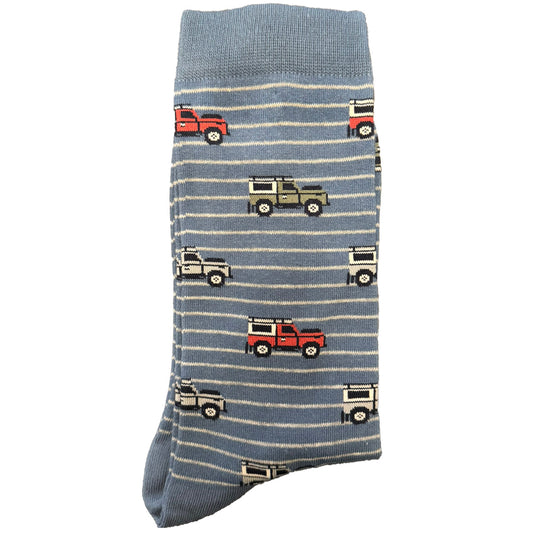 Gear up for adventure with our 4x4 Off-Road Cars Socks! These socks feature a rugged and off-road-inspired pattern of 4x4 cars, adding a touch of adrenaline to your wardrobe. Crafted for comfort and style, these socks are perfect for off-road enthusiasts or anyone looking to showcase their love for adventurous journeys.

Whether you're hitting the trails or just want to express your off-road spirit, our 4x4 Off-Road Cars Socks are the perfect accessory. Stride with confidence and let your feet take on the r
