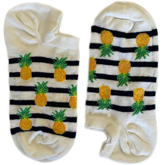 Pineapple Black Stripes White Short (Women)
