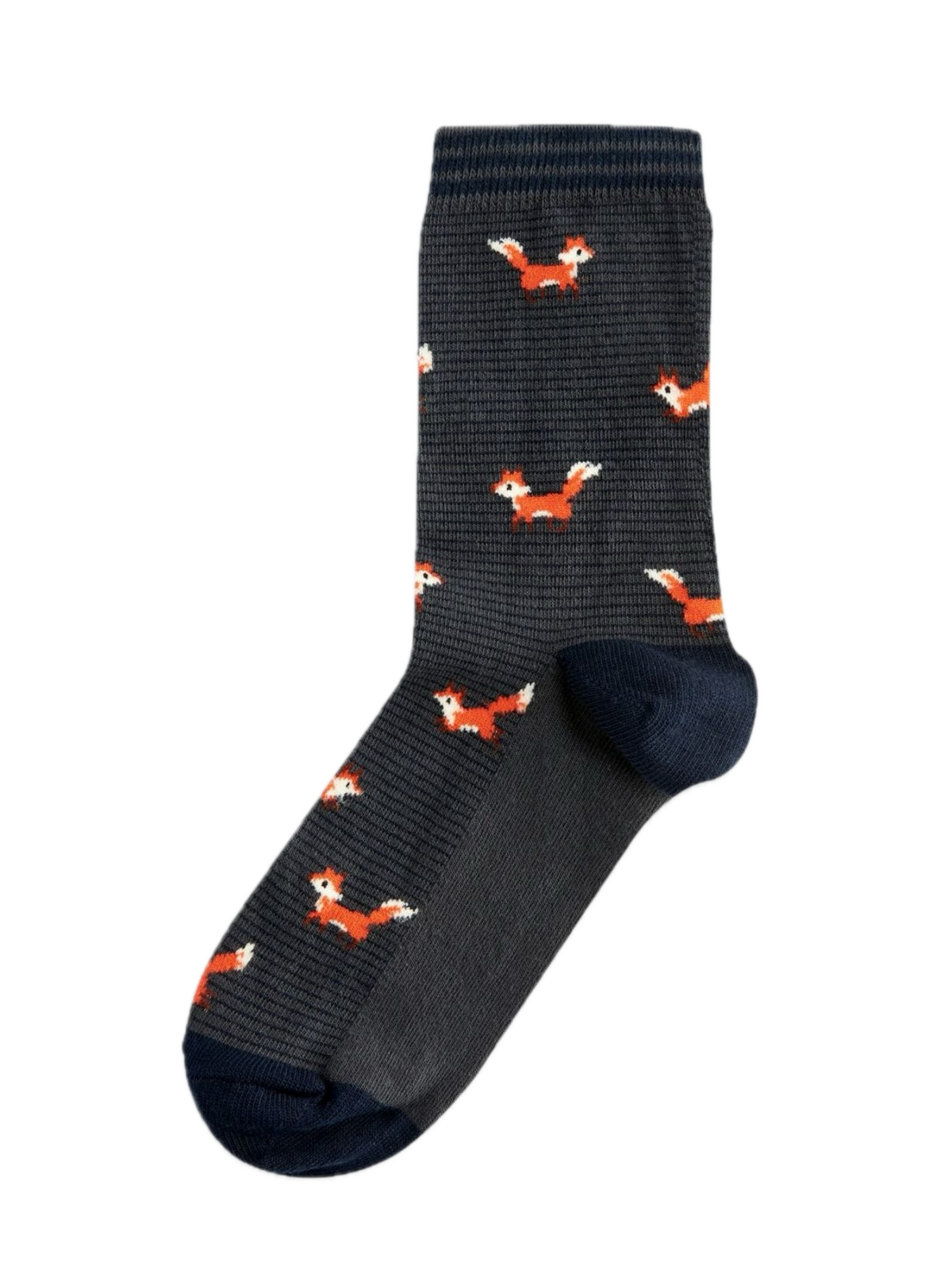 Charcoal Fox Socks – Cute Animal Crew Socks (Women’s)