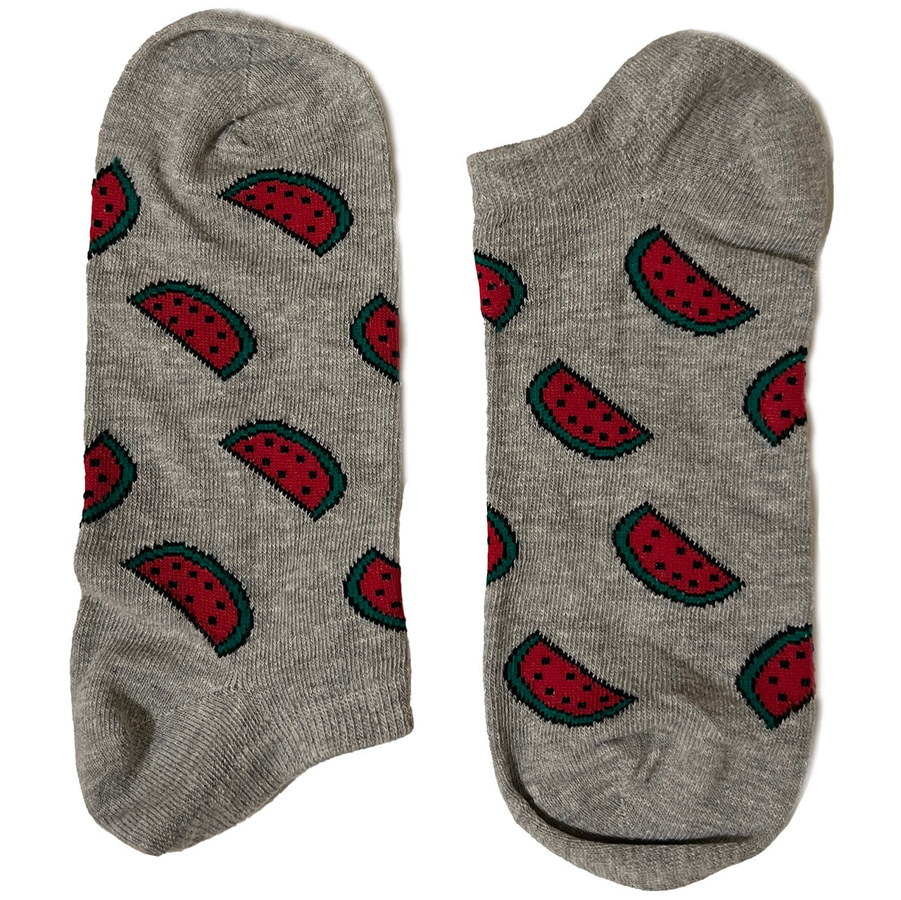Watermelon Grey Short Socks