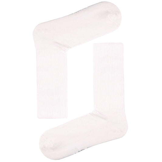Plain white sports socks – breathable and supportive for active and daily wear.