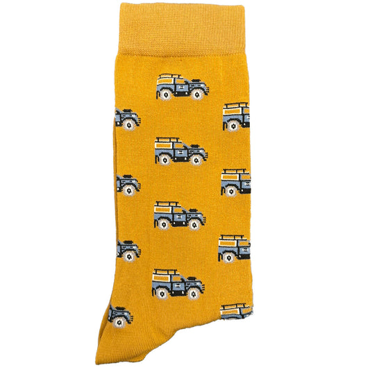Gear up for adventure with our 4x4 Off-Road Cars Socks! These socks feature a rugged and off-road-inspired pattern of 4x4 cars, adding a touch of adrenaline to your wardrobe. Crafted for comfort and style, these socks are perfect for off-road enthusiasts or anyone looking to showcase their love for adventurous journeys.

Whether you're hitting the trails or just want to express your off-road spirit, our 4x4 Off-Road Cars Socks are the perfect accessory. Stride with confidence and let your feet take on the r